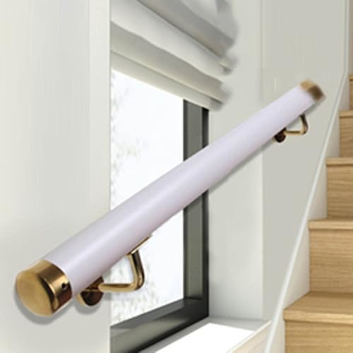 Pasamanos de barandilla de escalera, barandilla de seguridad antideslizante de PVC para escalones de loft interiores, contra la pared, barra de