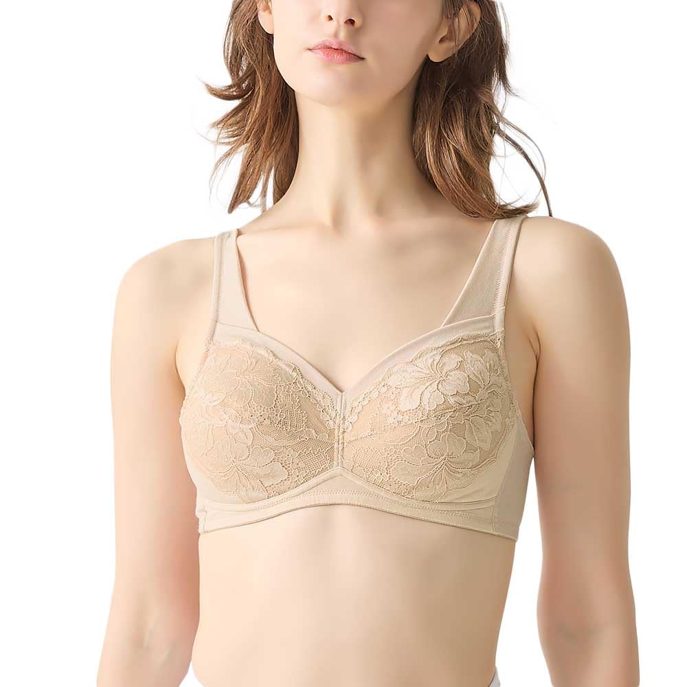 Amazon | ノンワイヤーブラジャー やさしさ物語 綿たっぷりブラ