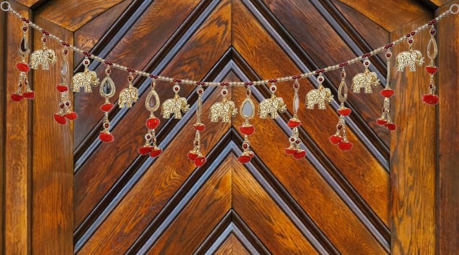 Image of Elephant Hanging Toran Main Door Garlands Handmade Bandhanwar Door Entrance Hanging HomeTraditional Wall Decoration Diwali Decoration Diwali Gift