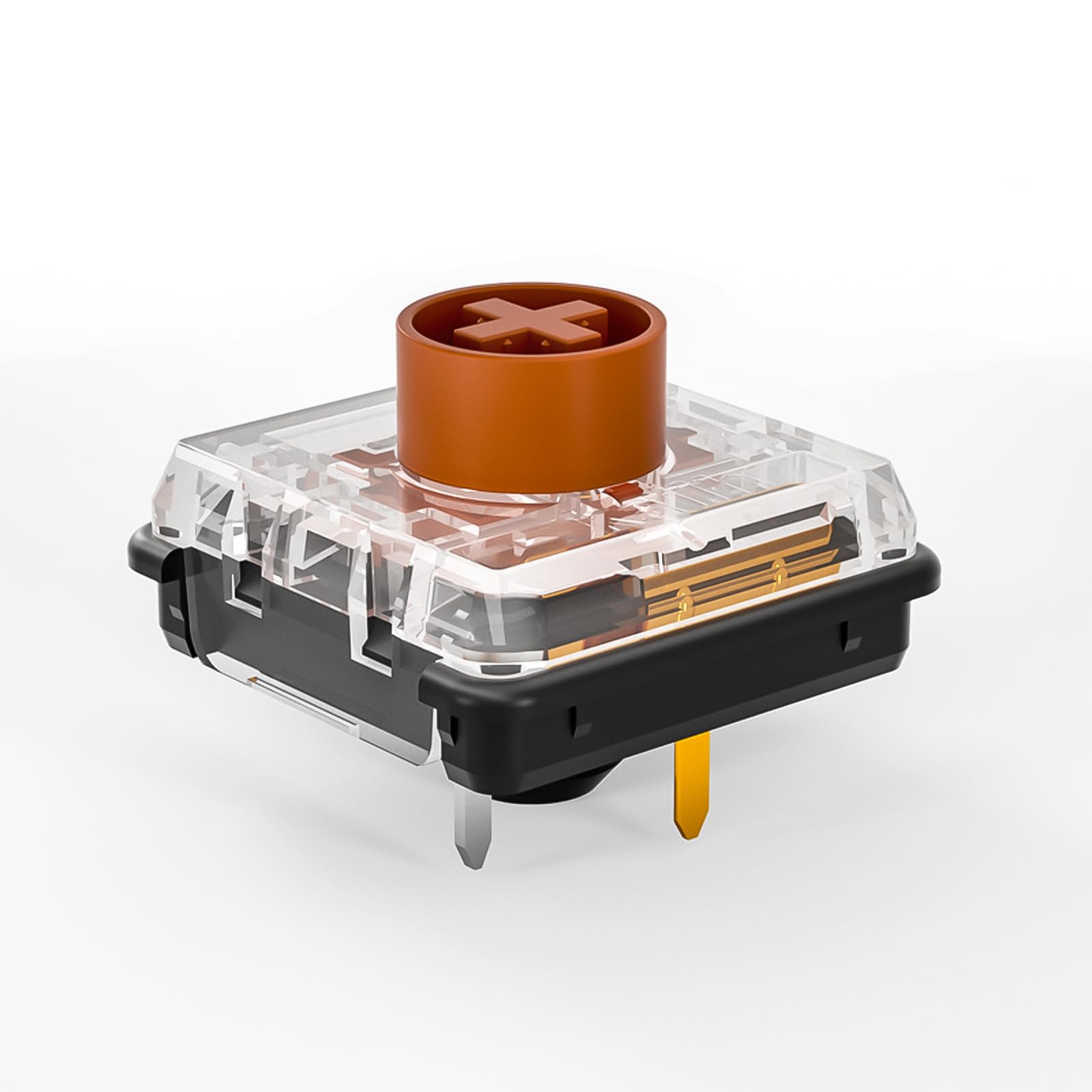 Zhouwang Kailh Choc Low Profile V2 Brown Keyboard Switches,Tactile RGB SMD 43gf Switch for MX Mechanical Gaming Keyboard (V2 Brown 72Pcs) 72Pcs Low Profile V2 Brown