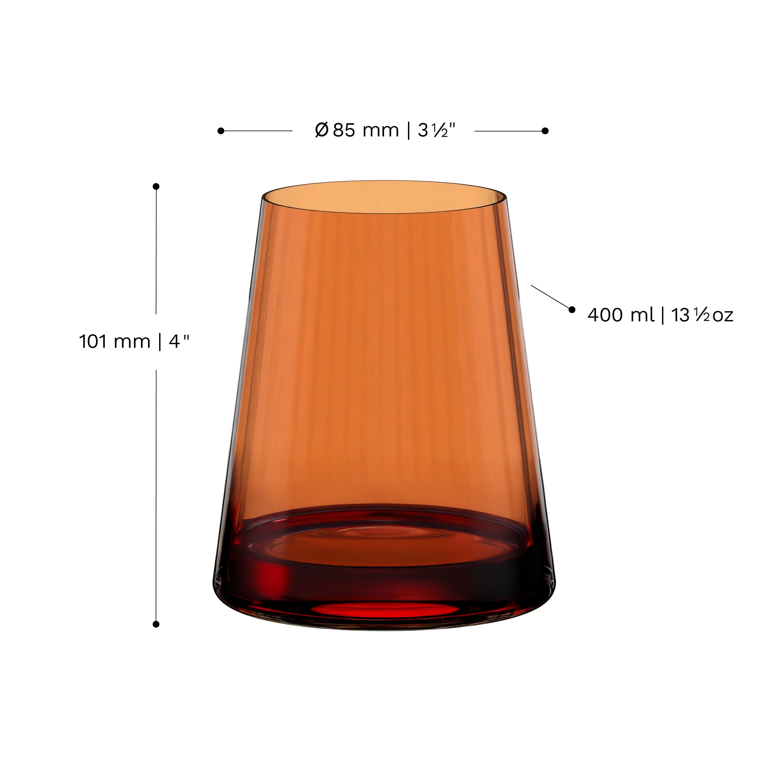 Stölzle Lausitz Vaso de Vino Blanco Symphony Orange Set de 6, 400 ml – Vasos versátiles para Vino, Agua, Zumo & Cócteles – Cristal Elegante – Lavavajillas & Resistentes a Golpes