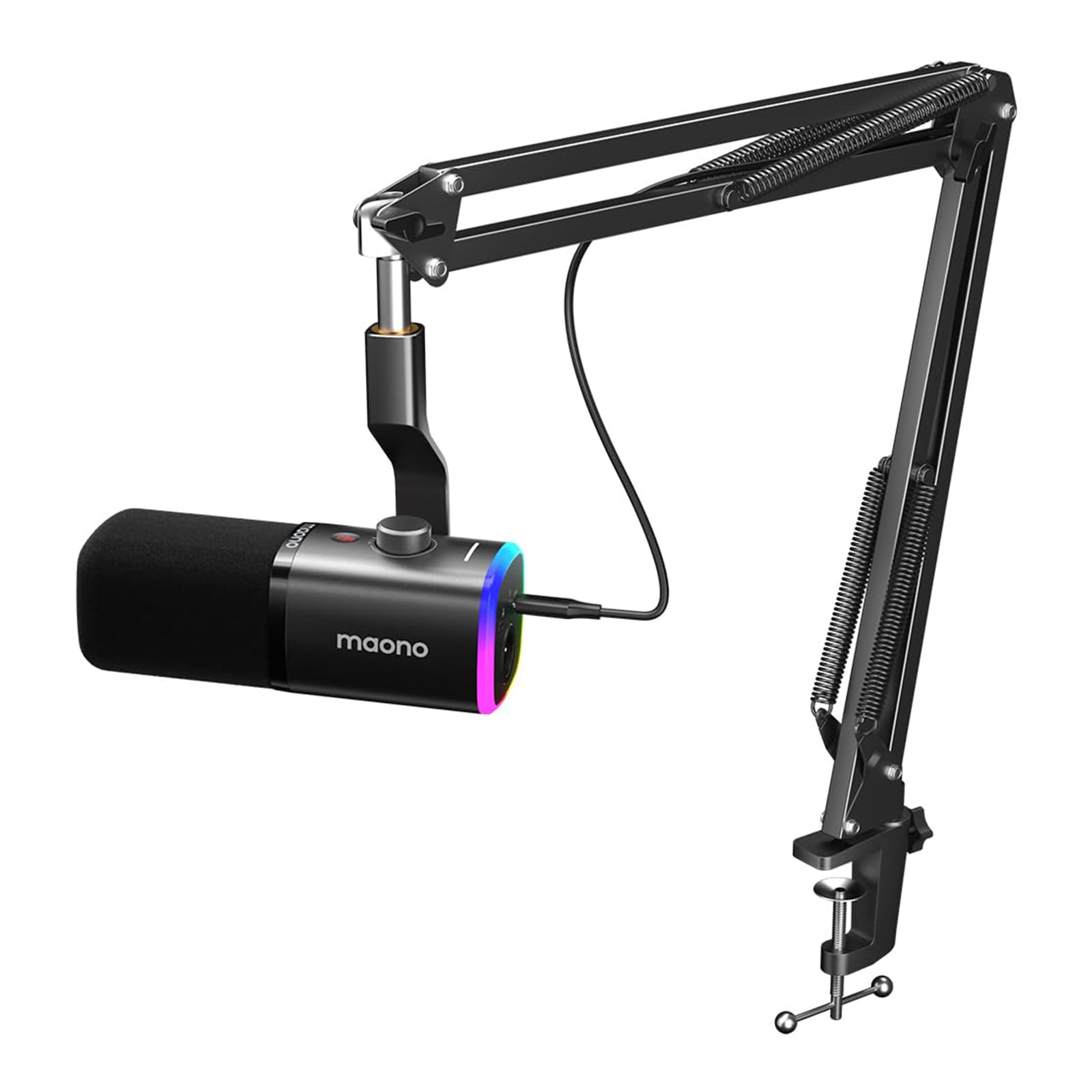 MAONO XLR-USB Streaming Mikrofon mit Arm: Dynamisches Mikrofon mit Software