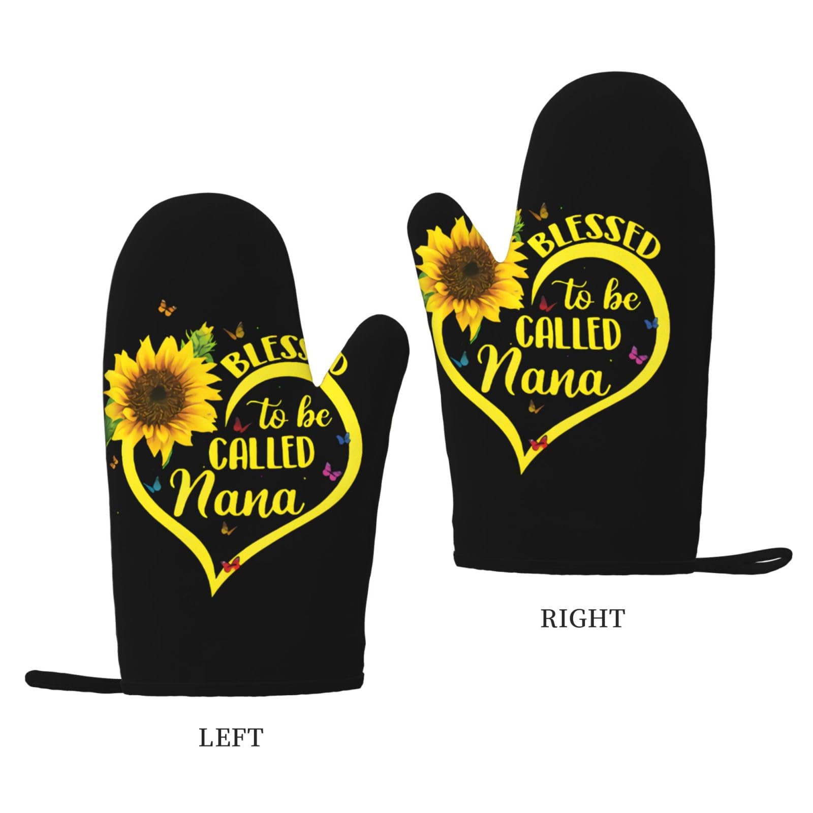 Blessed to Be Called Nana Sunflower drukowane rękawice żaroodporne i podkładka wielokrotnego użytku rękawice kuchenne
