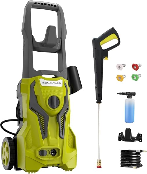 Power Washers Electric Powered 5000PSI-max 3.2GPM High Pressure Washer Car Cleaning Machine with Adjustable Spray Nozzle