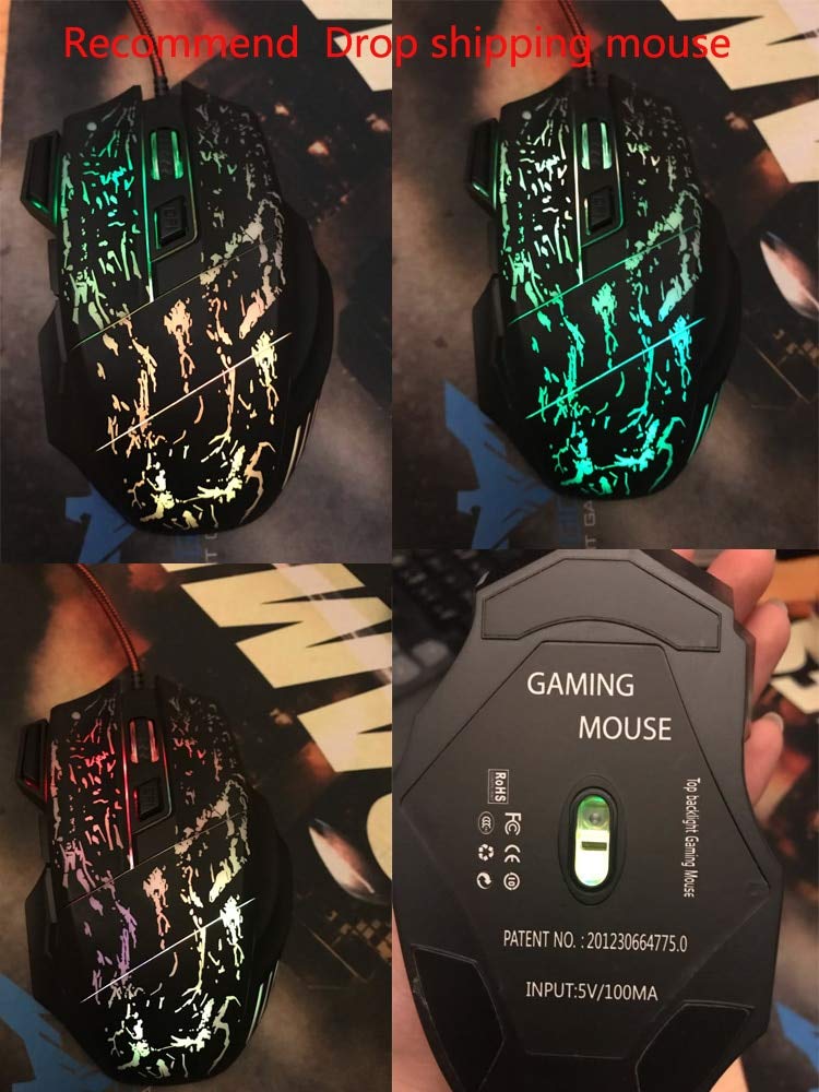 5500 DPI 7 przycisków 7 kolorów podświetlenie LED optyczna USB przewodowa mysz dla graczy laptop PC mysz gracz C mysz do gier