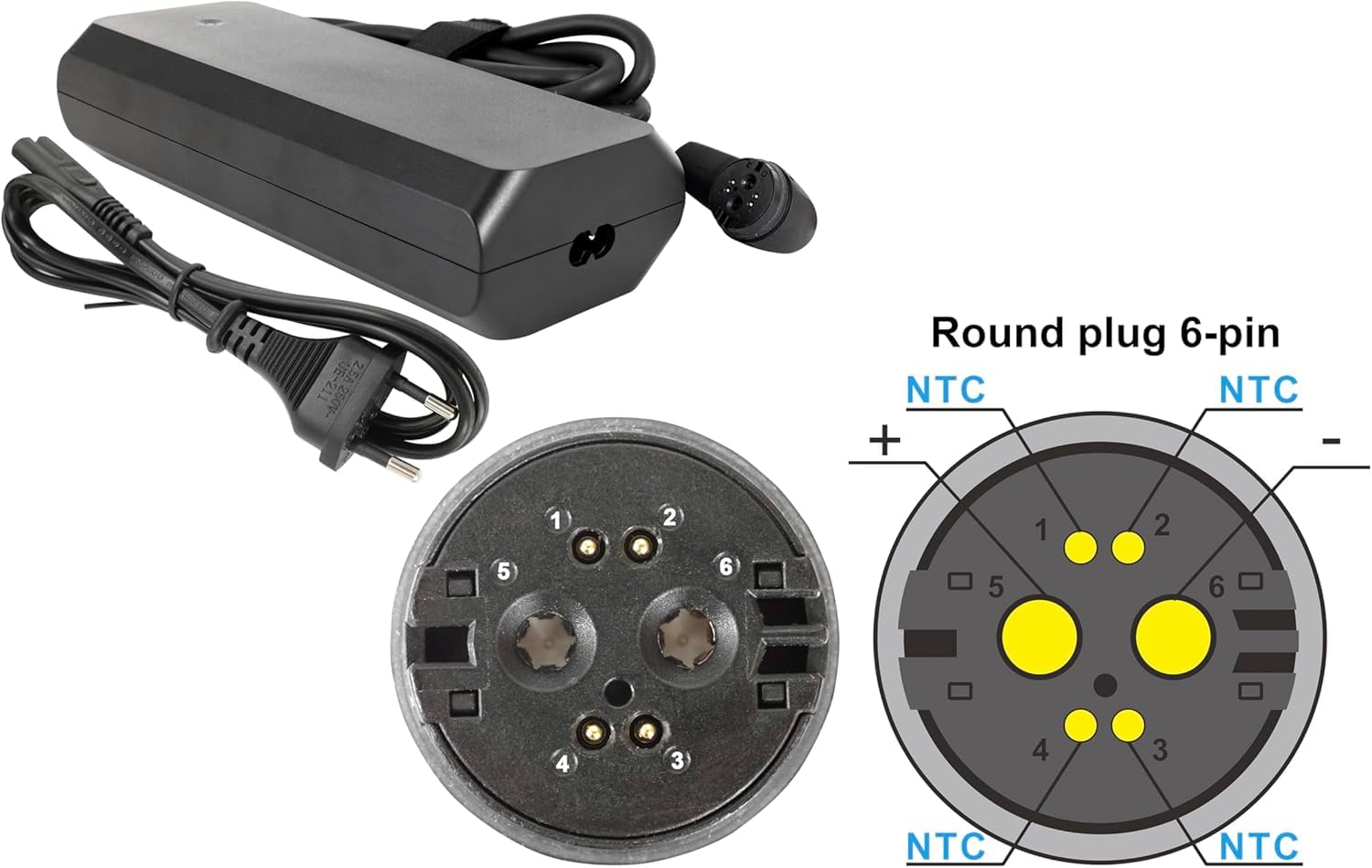 PowerSmart 4 A Chargeur avec 4 CTN pour Batterie Li-ION 36 V Shimano Eco/Uart / 30860-00, 30860-00, 31121-00