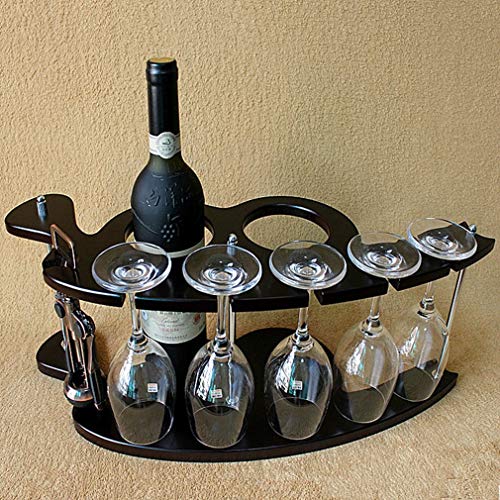 Soporte para botellas de vino de madera maciza de 2 botellas miniatura 4