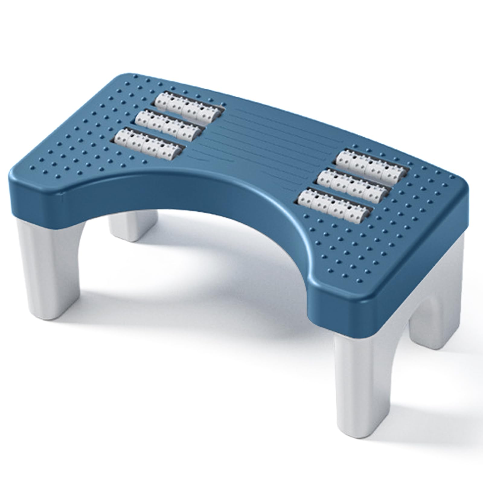 Toilettenhocker Erwachsene, Toilettenhocker Klappbar Hoch, Staubfrei und Rutschfest WC Hocker Erwachsene, Eingedickter Klohocker für Assist Relieve Verstopfung, Blähungen, Reizdarmsyndrom (Blau)