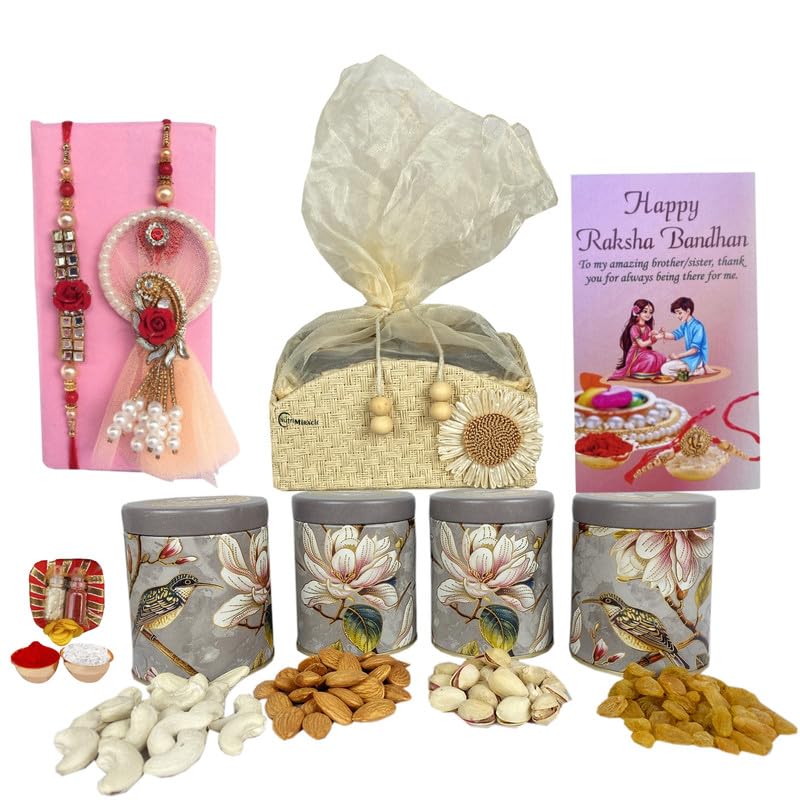 Image of NUTRI MIRACLE Rakhi Festival Healthy Dry Fruit Gift Box for Brothers | Nutritious Gifting Pack for Anniversary or Family Occasion