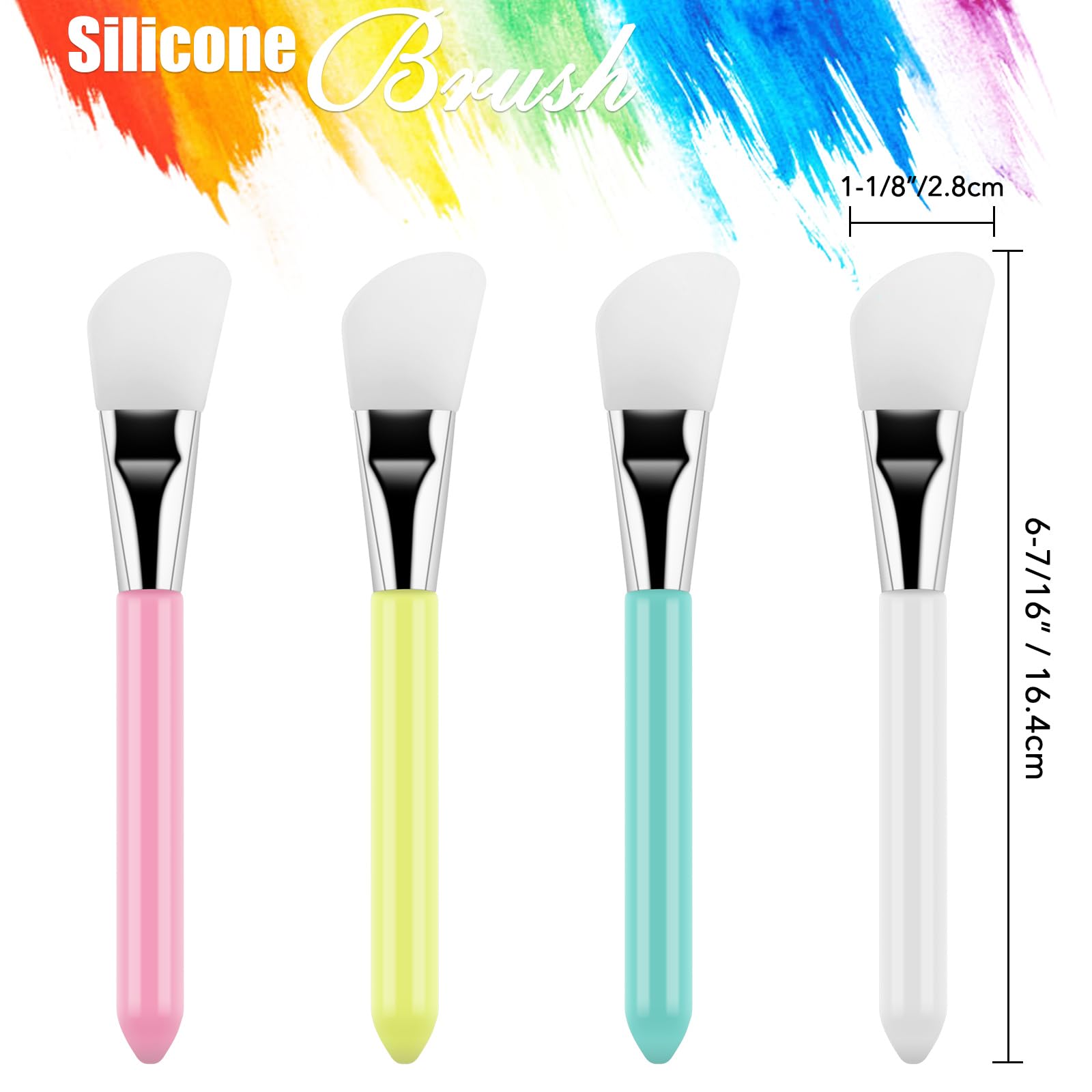 OTCRAFT Set 12 Pennelli In Silicone Per Resina Epossidica E Pittura - Spatole Riutilizzabili Fai Da Te