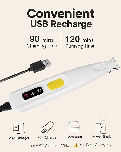 Miniatura 7 de Cortadora de patas de perro mejorada con luz LED, hoja ancha de 0.71 pulgadas, 35 dB de bajo ruido, pantalla LED, totalmente impermeable, cortaúñas