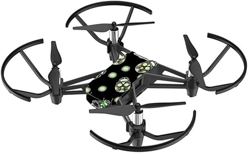 MightySkins Skin compatible con DJI Ryze Tello Drone – Cráneos nocturnos | Funda protectora de vinilo duradera y única | Fácil de aplicar, quitar y