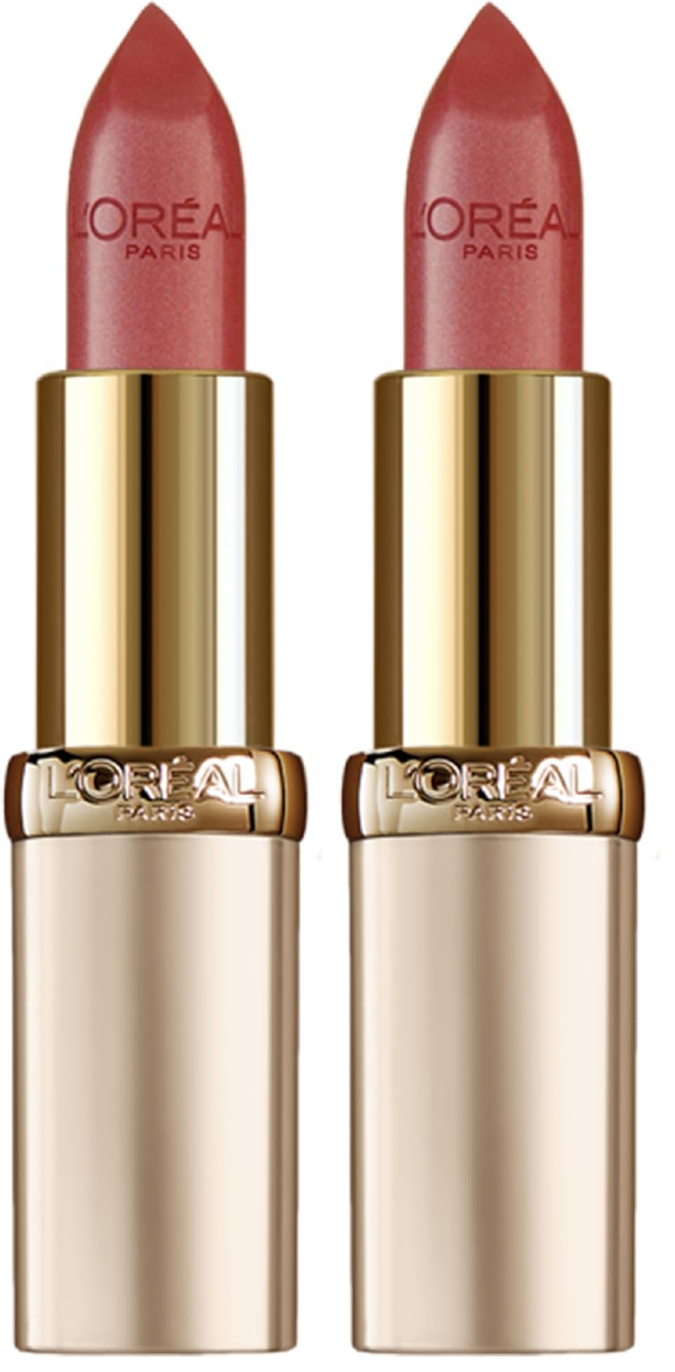L'Oréal Paris Pflegender Lippenstift mit Satin Finish, Argan-Öl und Vitamin E, Color Riche Satin, Nr. 236 MFMN Organza, 1 x 4,3 g (Packung mit 2)