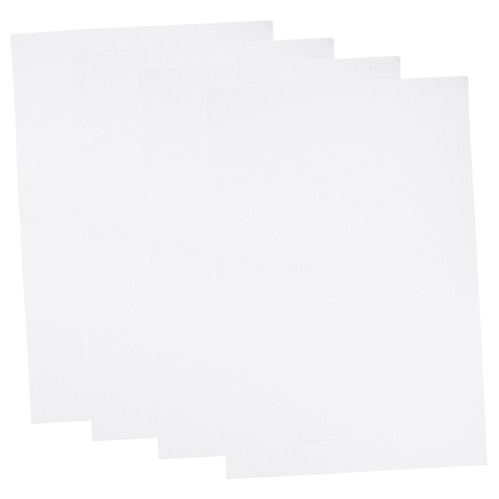 JEWEDECO 4 Pack Cross Stitch Cloth 11 Count 12x18 Inches Cotton Perfect for DIY Embroidery Projects