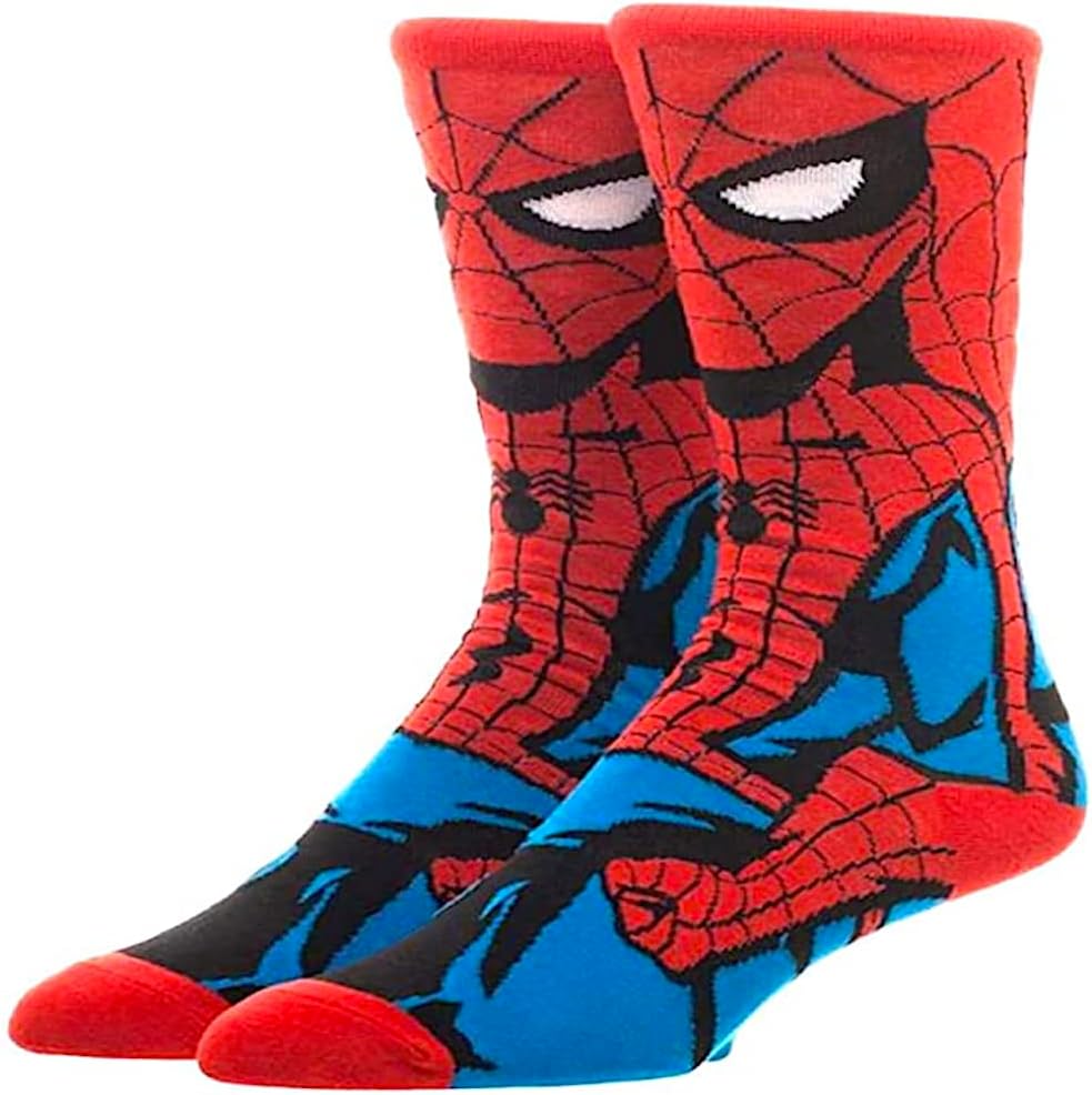 EZB Spider Patterned Crew Socks | Gift Idea For Men and Women | One Size 5-10 | Spider Socks