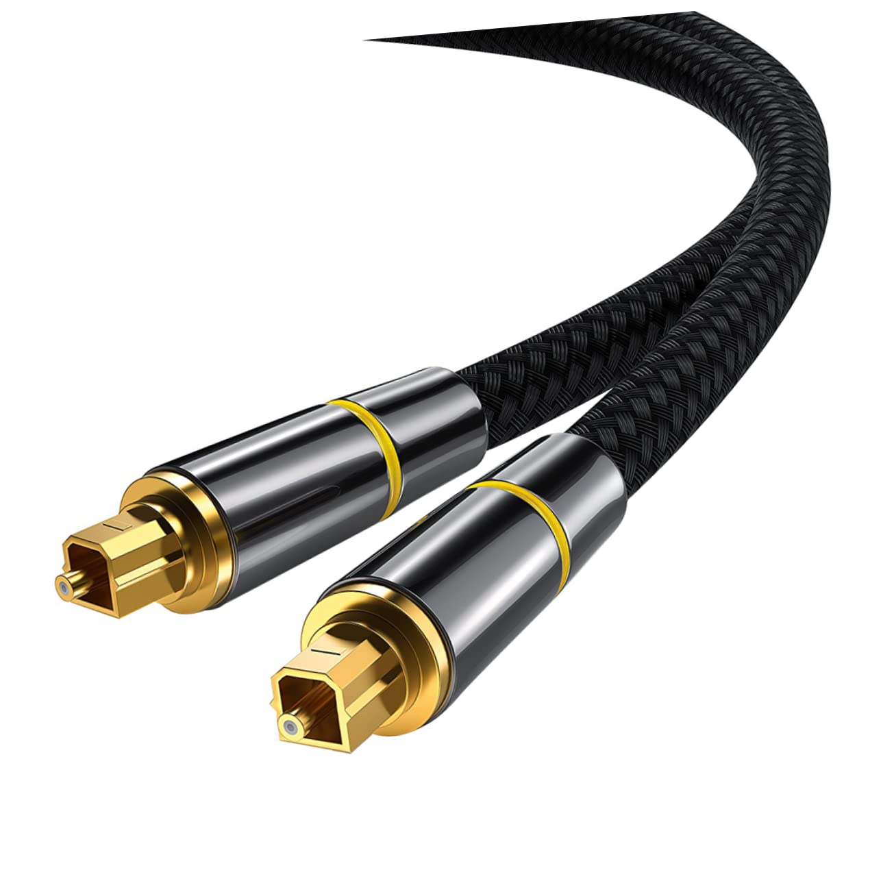 UKCOCO Câble Audio Optique Mâle-mâle en Fibre Optique, Transmission du Signal, Gaine Souple, Longue Durée pour Barre de Son