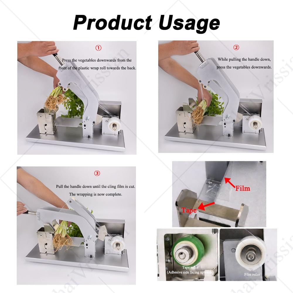 Gemüse-Umreifungsmaschine, PE/PVC-Folienverpackungsbündel mit einstellbarer Spannung und Hebeplattform für Supermärkte, Bauernhöfe