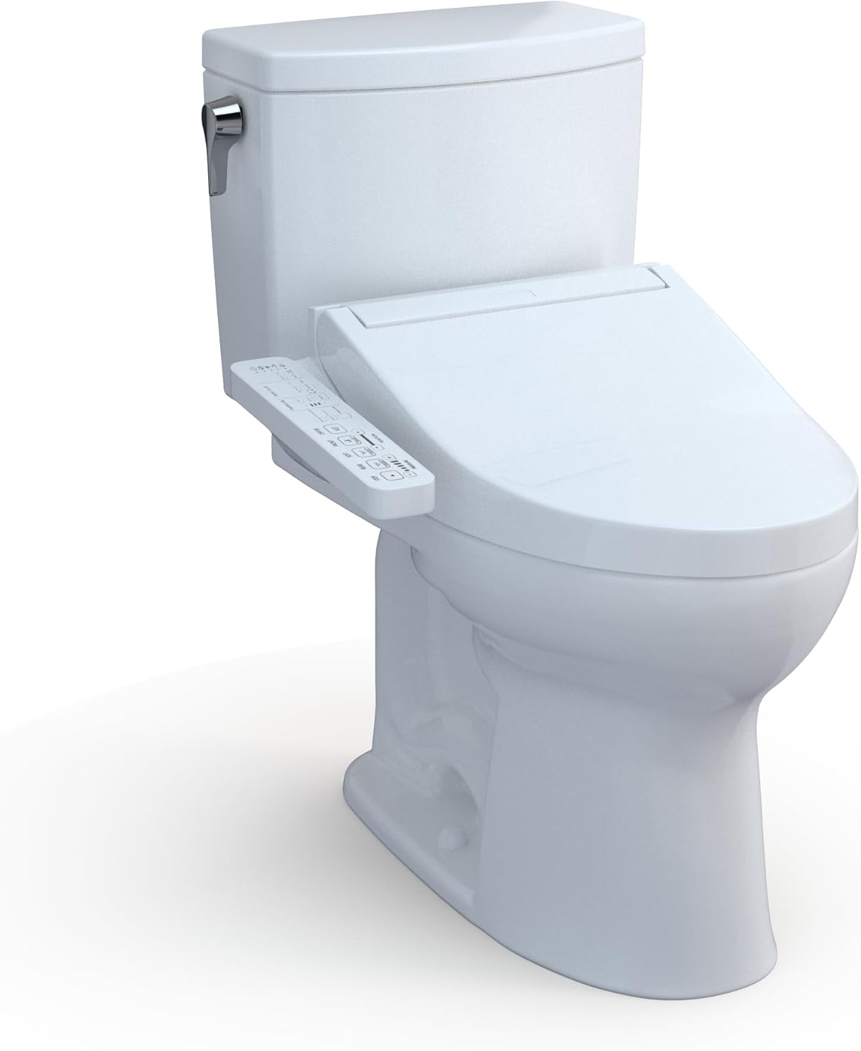 TOTO® WASHLET+® Drake® II 1G® Two-Piece Elongated 1.0 GPF Toilet and WASHLET+® C2 Bidet Seat, Cotton White - MW4543074CUFG#01