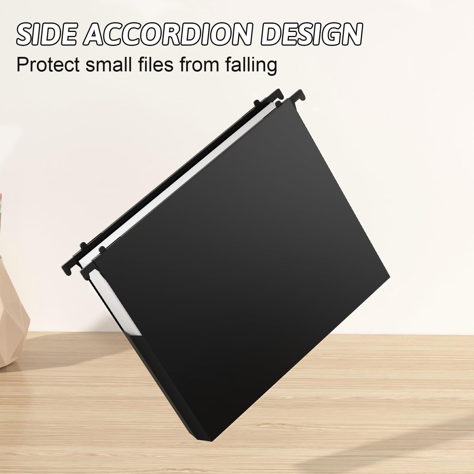 Lot de 12 dossiers suspendus en plastique de grande capacité, format lettre, renforcés, design extensible sur les côtés, extension robuste de 5,1 cm, organiseur suspendu conçu pour les fichiers