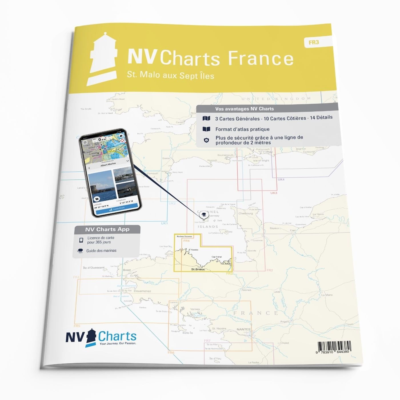 NV Atlas France FR 3 mit App Lizenz- Seekarte Frankreich - St. Malo to Sept Iles