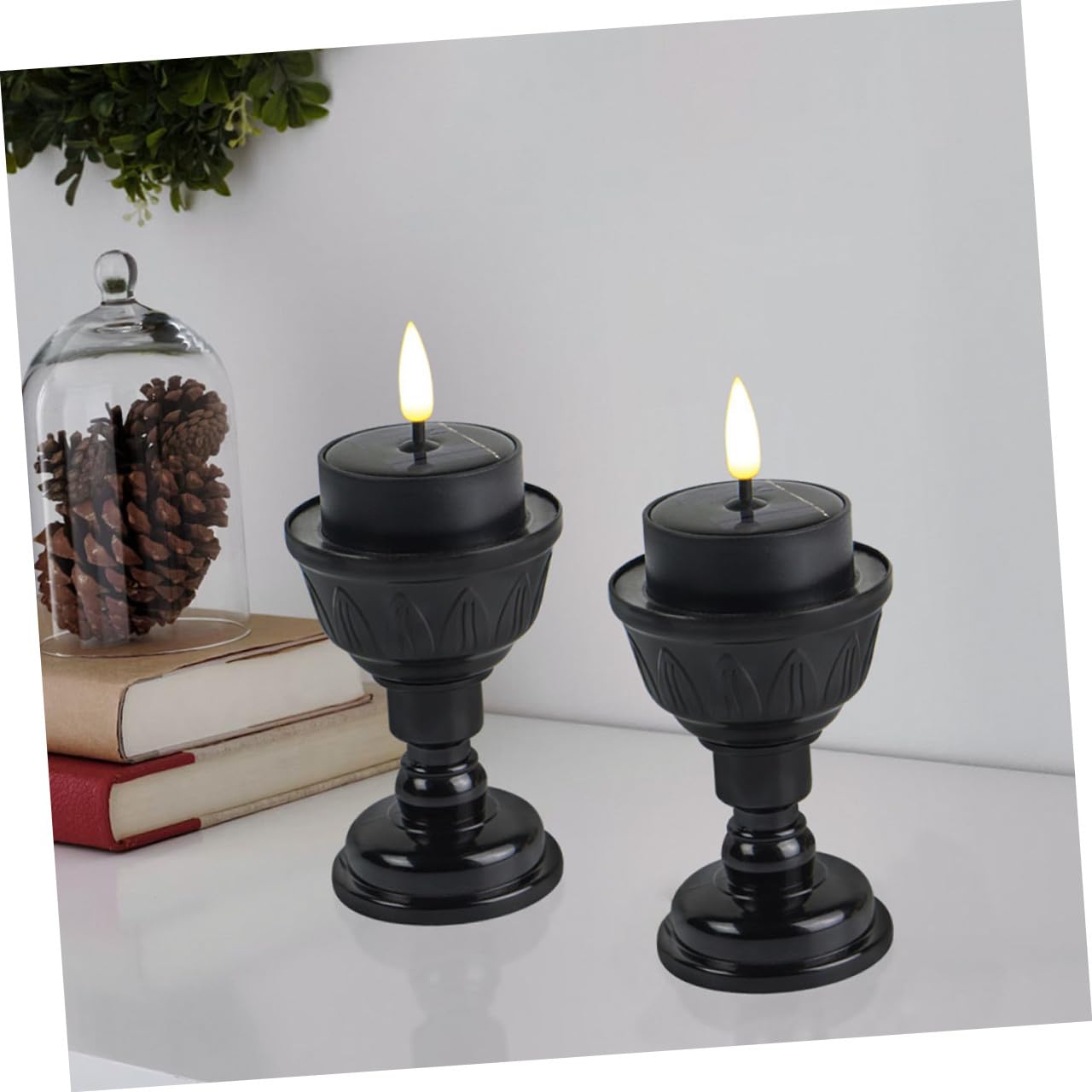 SUPVOX 6 Pezzi Tealight LED Ricaricabili Fiamma Lampade da Impermeabili per Esterni Candele Sicure e Resistenti per Decorazioni e Atmosfera Accogliente