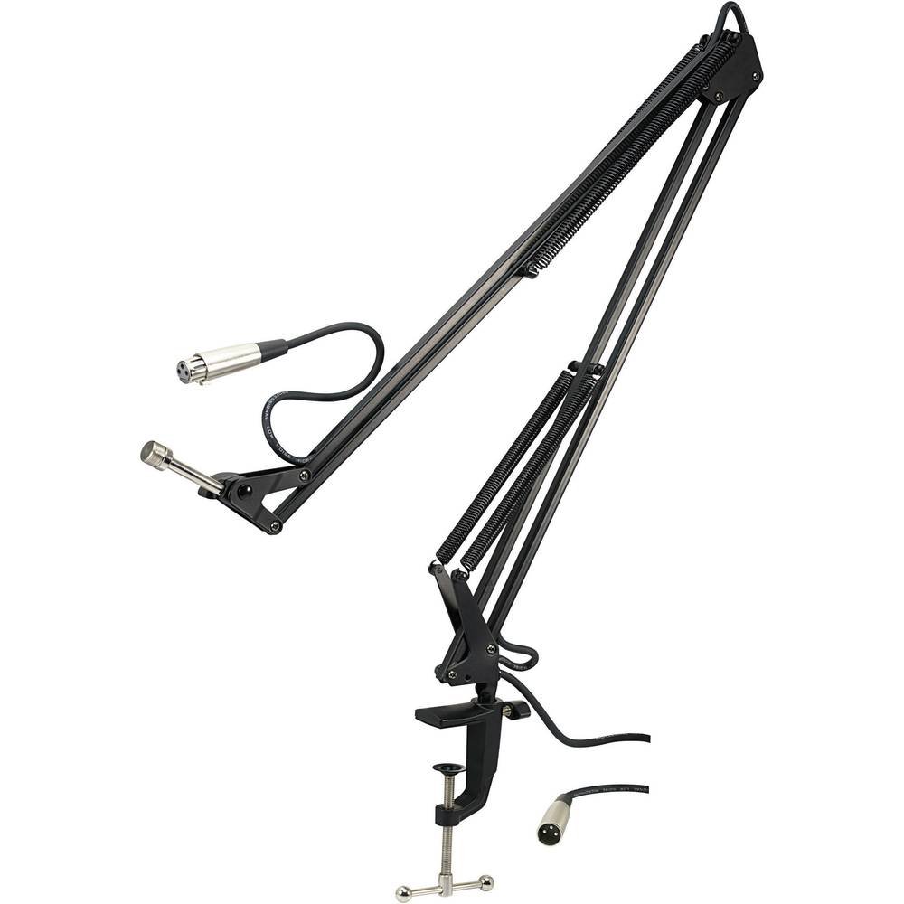 Bras pivotant pour microphone de studio