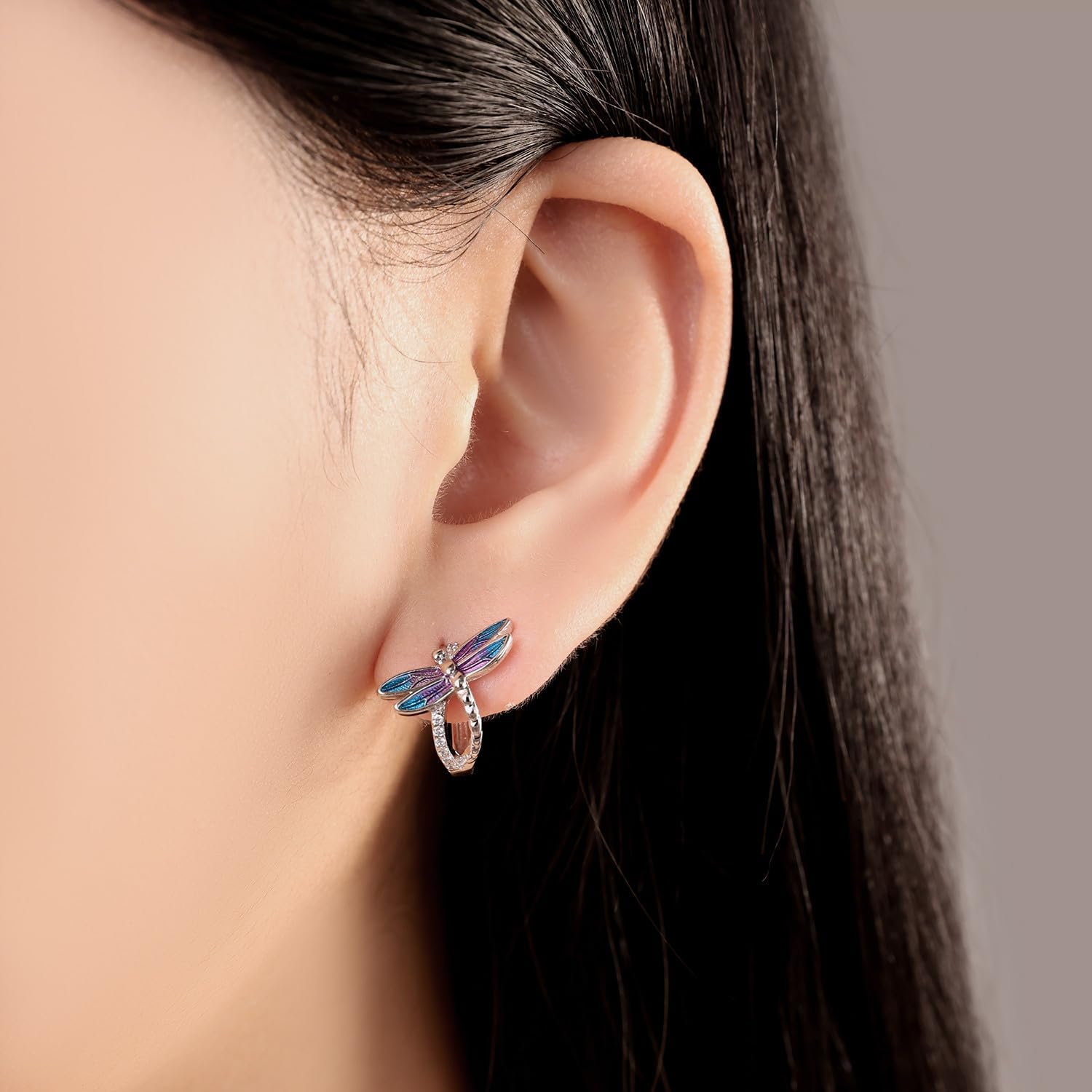 925 Sterling Silver Hoop Earrings for Women, Small and Large Trendy Hoops Sparkly Hypoallergenic Huggie Earrings Fashion Cubic Zirconia Jewelry Gifts for Sensitive Ears - Image 2