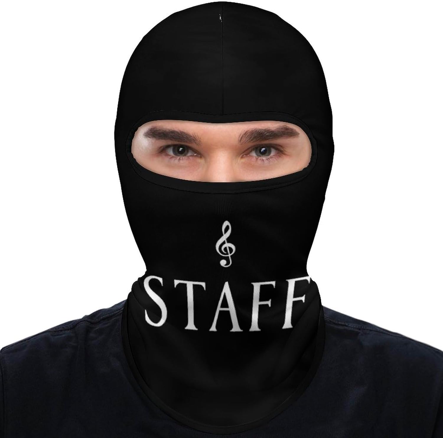 Musician Music Staff Funny Balaclava UV Protection Full Head Mask Face Cover Motorcycle Cycling Fishing Adult