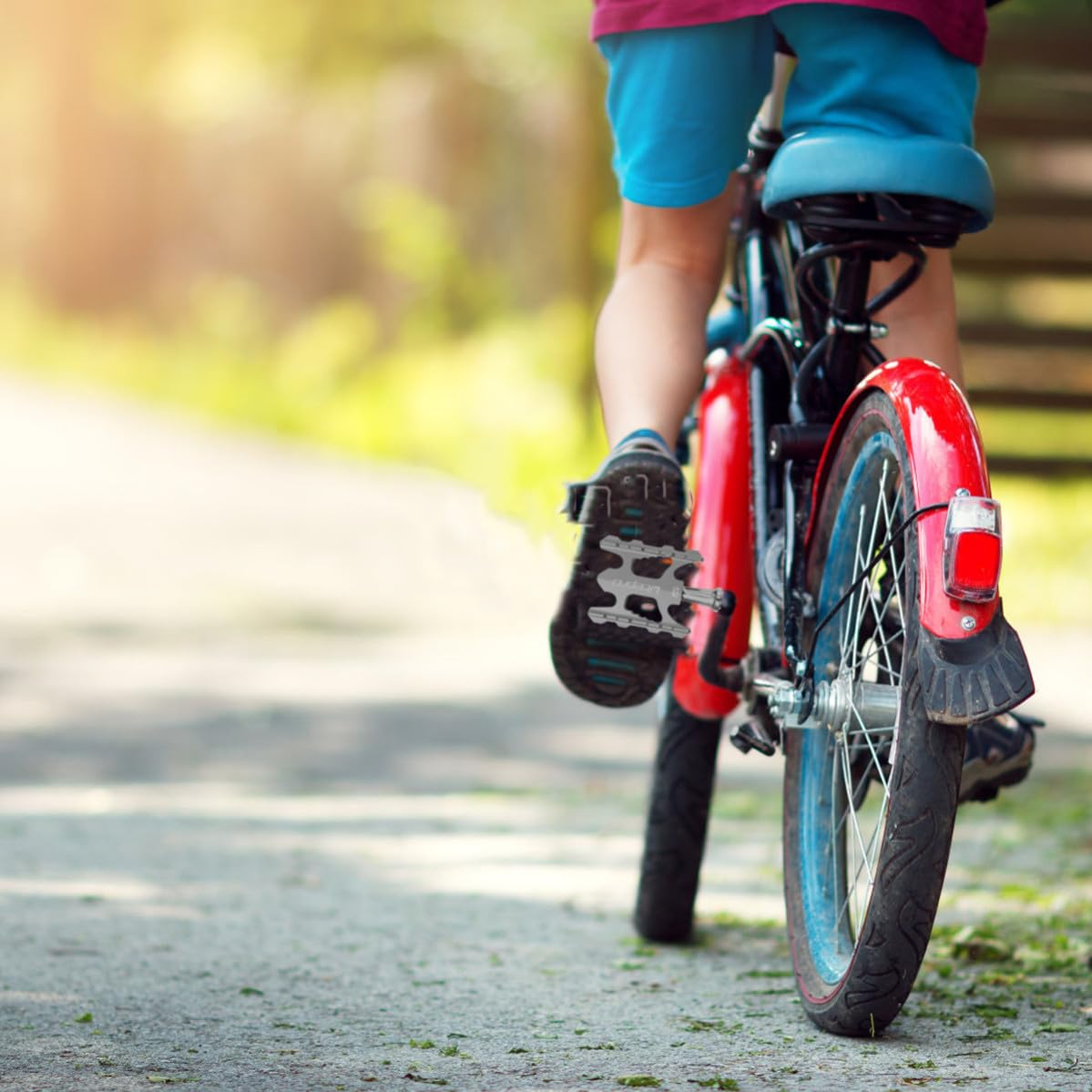 SHINEOFI Pedal de Bicicleta de Aleación de Aluminio Ligero para Bicicleta Plegable y Ciclismo Recreativo Estructura de Rodamiento Estable