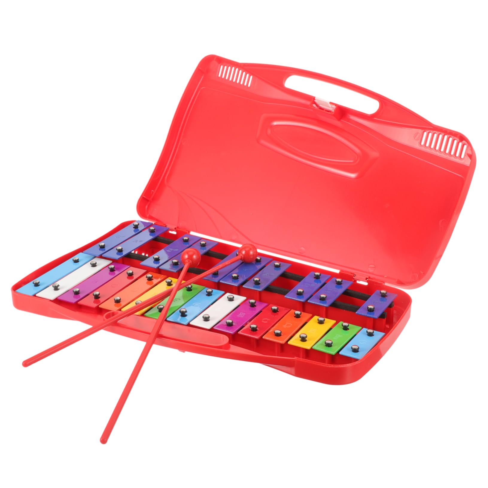 TOYANDONA Xilofono per Bambini 25 Toni, Strumento a Percussione Sicuro e Affidabile Corpo in Plastico e Ferro, per L'apprendimento Precoce e Giochi Educativi