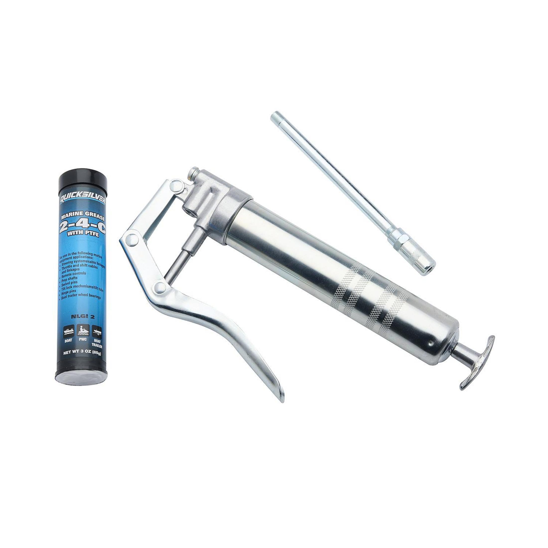 Quicksilver 74057Q5 2-4-C Marine Grease/Lubricant Gun with 3-Ounce Cartridge