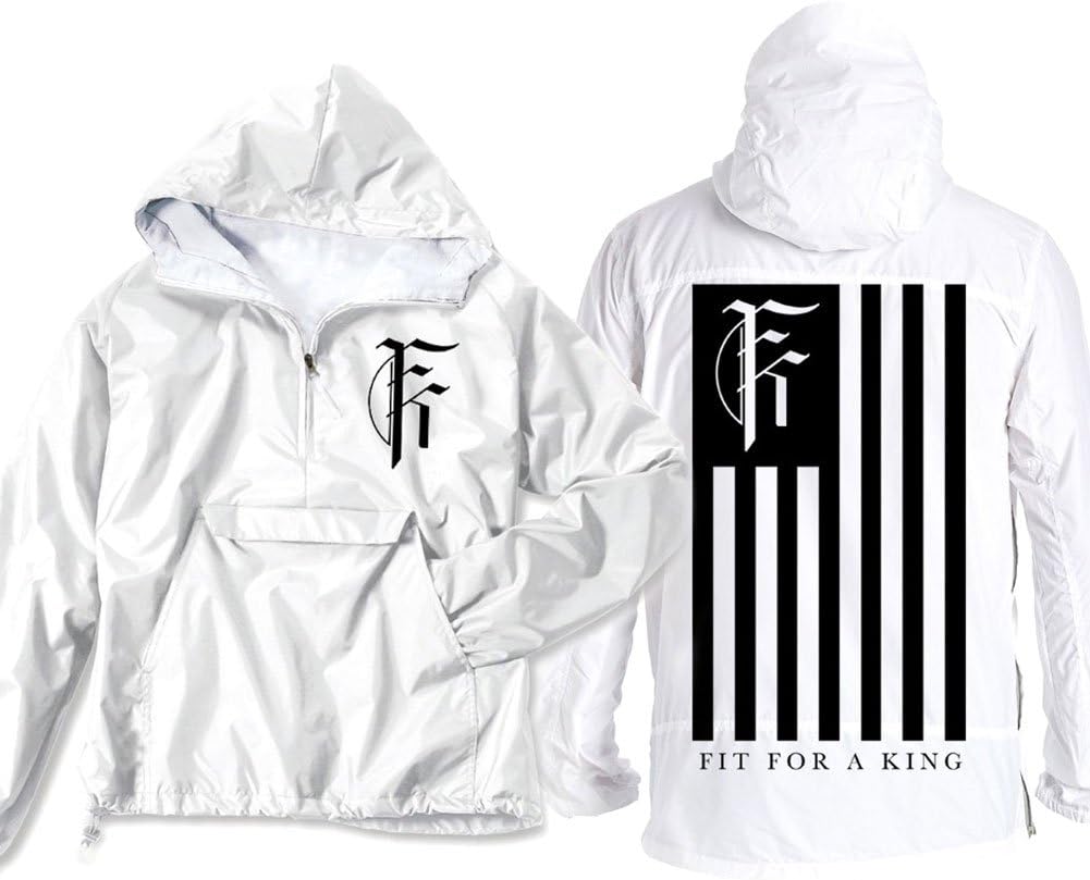 Fit For A King Men's Flag Windbreaker Medium White