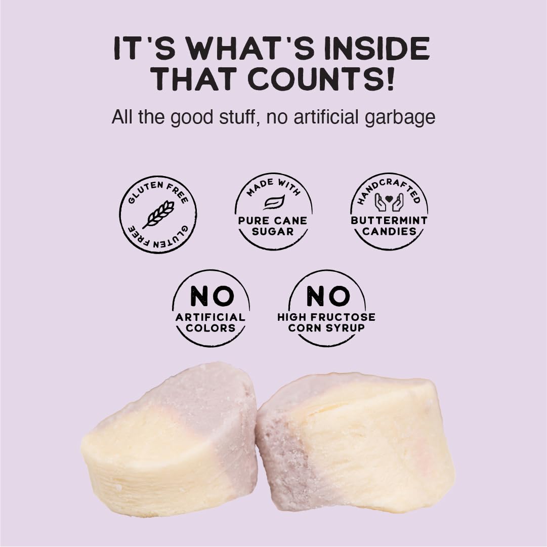 Buttermints Blueberry Cream, Butter Mints Gluten-Free Candy Soft Butter Taste, Unexpectedly Scrumptious (4 Servings)