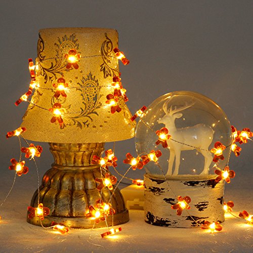 Impress Life Festive Decoration String Lights, Gingerbread Man Cookies 10 Ft 40 Leds With Battery/Usb Powered Dimmable Fairy Lights With Remote For House Bedroom Decorative, Wedding Home #TOP3