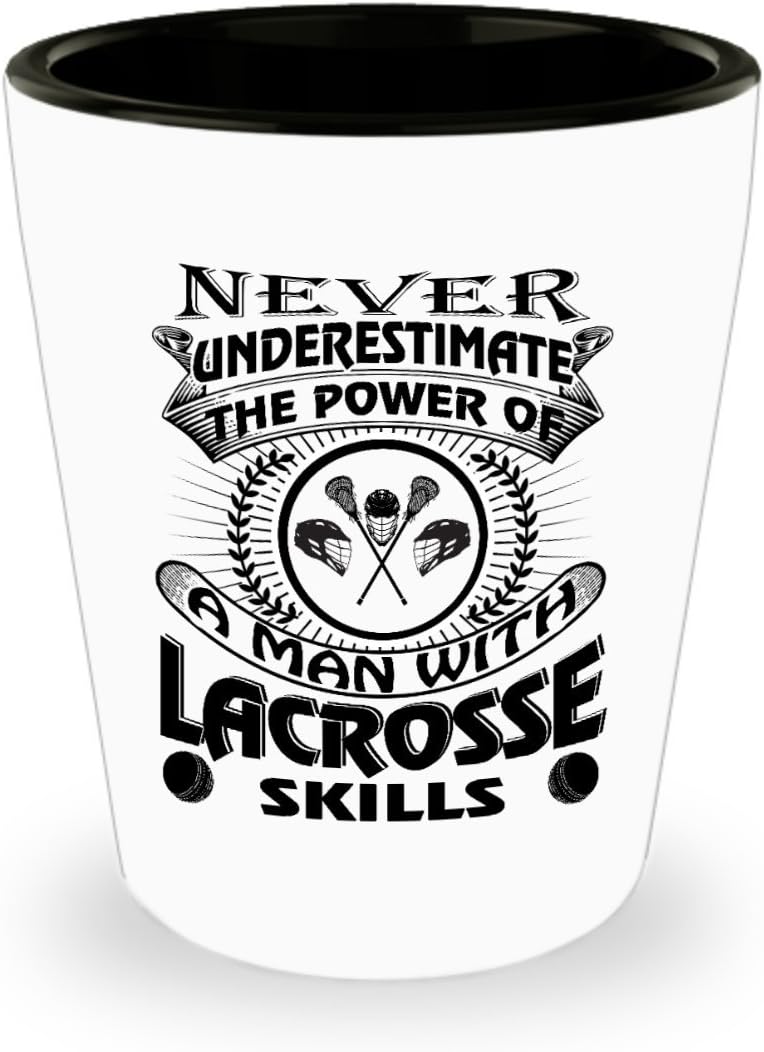 Lacrosse Shot Glass, Funny Gifts for Men Women Kids