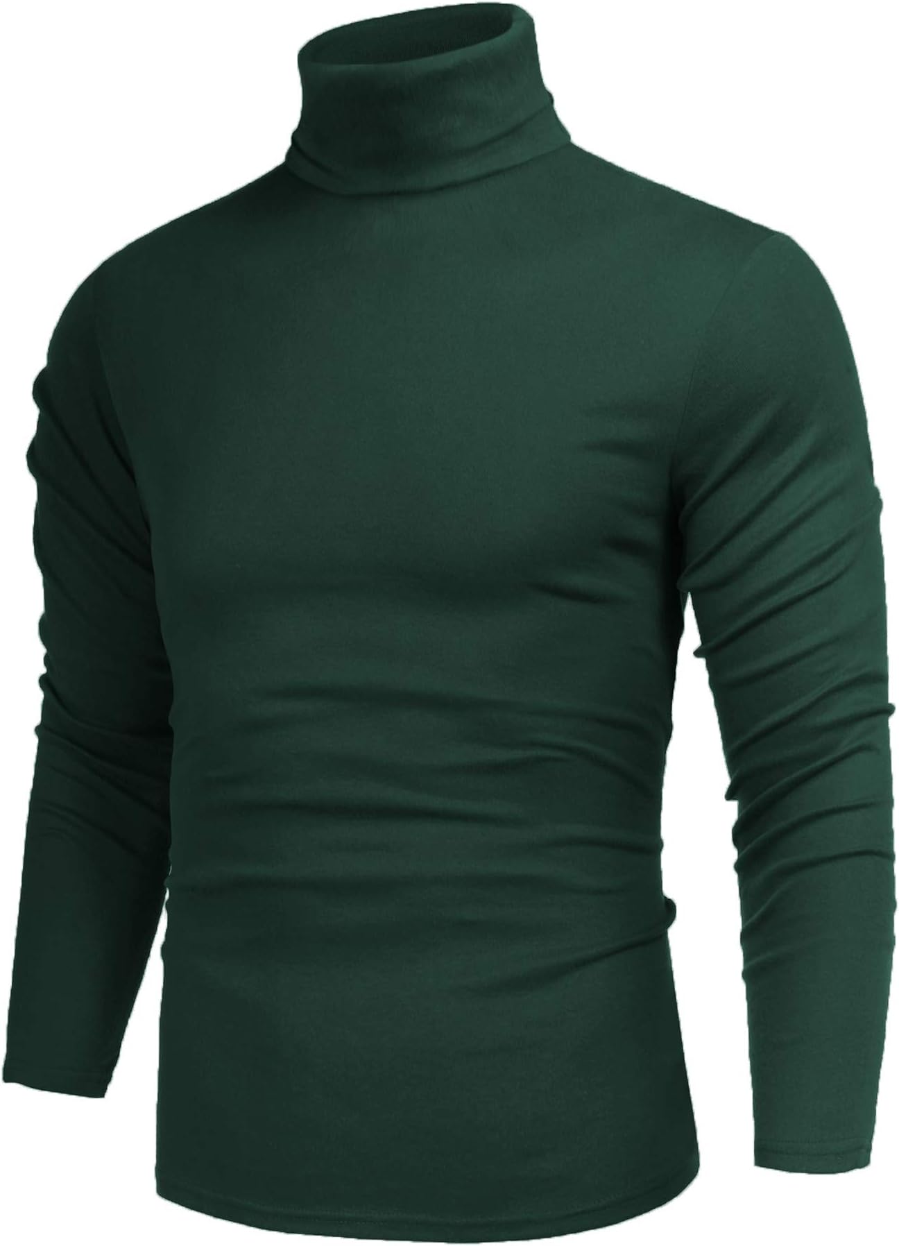 Men's Casual Slim Fit Basic Tops Knitted Lightweight Turtleneck Pullover Sweater