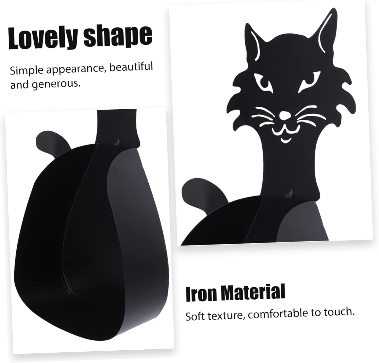 Housoutil Iron Paper Towel Holder Stand Toilet Tissue Rack Toilet Paper Stand Cute Napkin Holder Napkin Dispenser