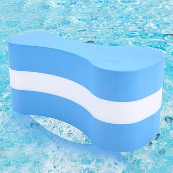 Pull Float, Pull Buoy Leg Float Waterproof for Fitness for Swimming for Beginners(Blue and white)