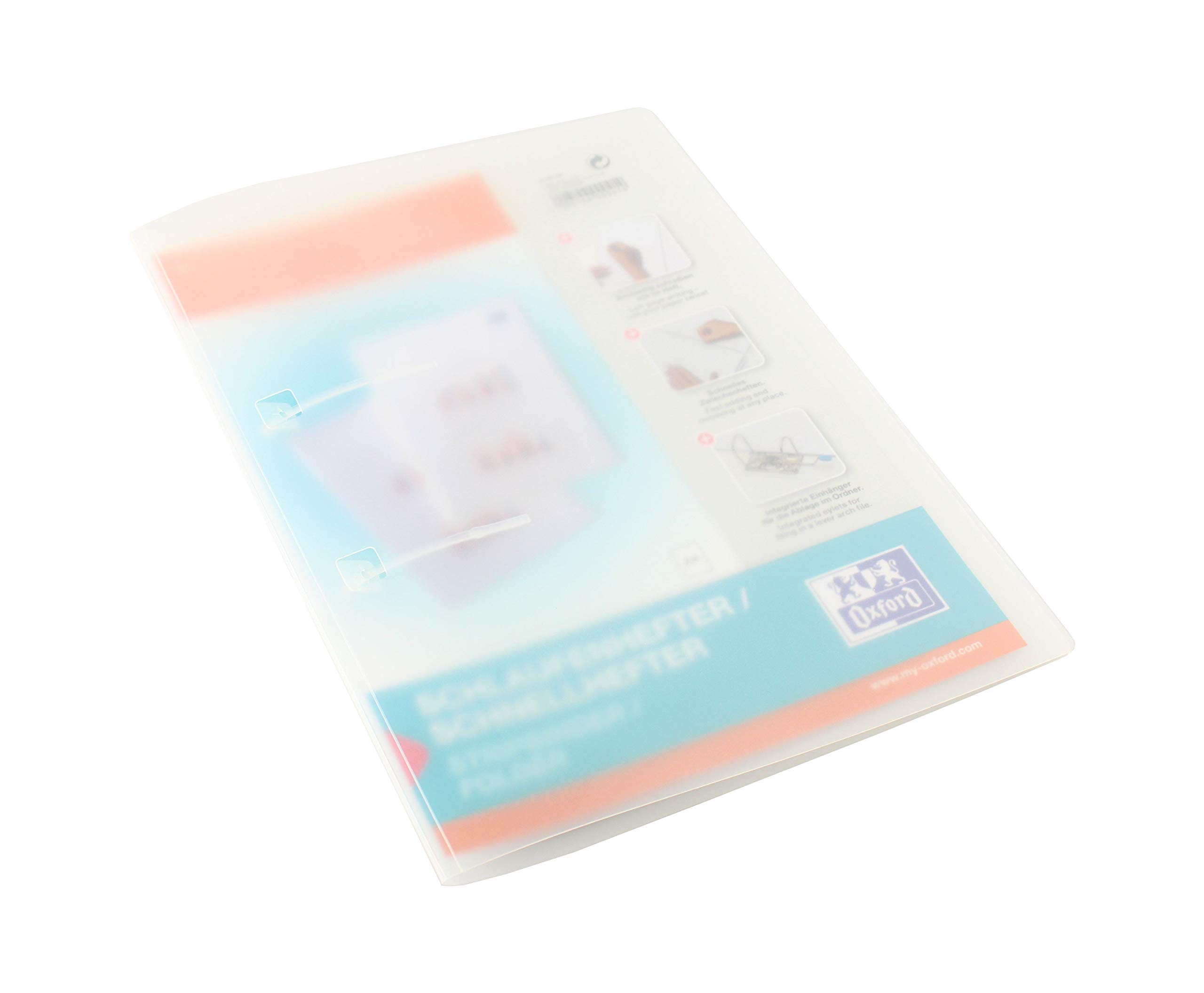 L-mapje plastic Oxford A4 PVC 15/100e transparant kleurloos