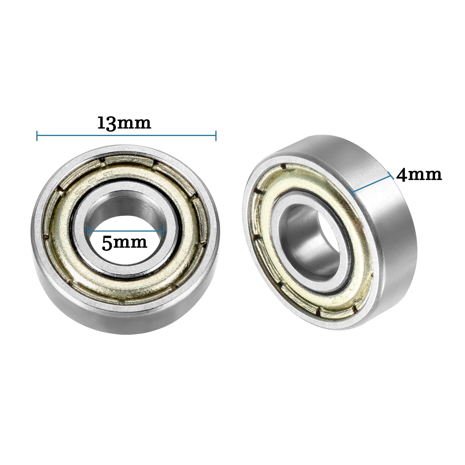 695ZZ Cuscinetto A Sfere A Scanalatura Profonda 5x13x4mm - Foto 8