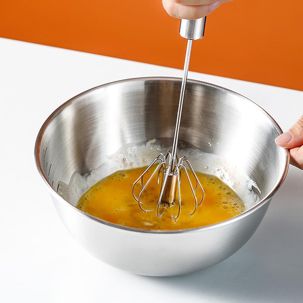 CANDeal Rust-Proof Steel Set of 3 Light Luxury Thickened Multi-Functional Large Basin Stainless Steel Basin Set Soup Basin Water Basin Salad Bowl Baking Mixing Bowl