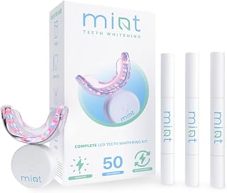 Kit with Wireless Dual LED Light - Best Results - Safe for Sensitive Teeth - Whitens Using Red and Blue Light Technology