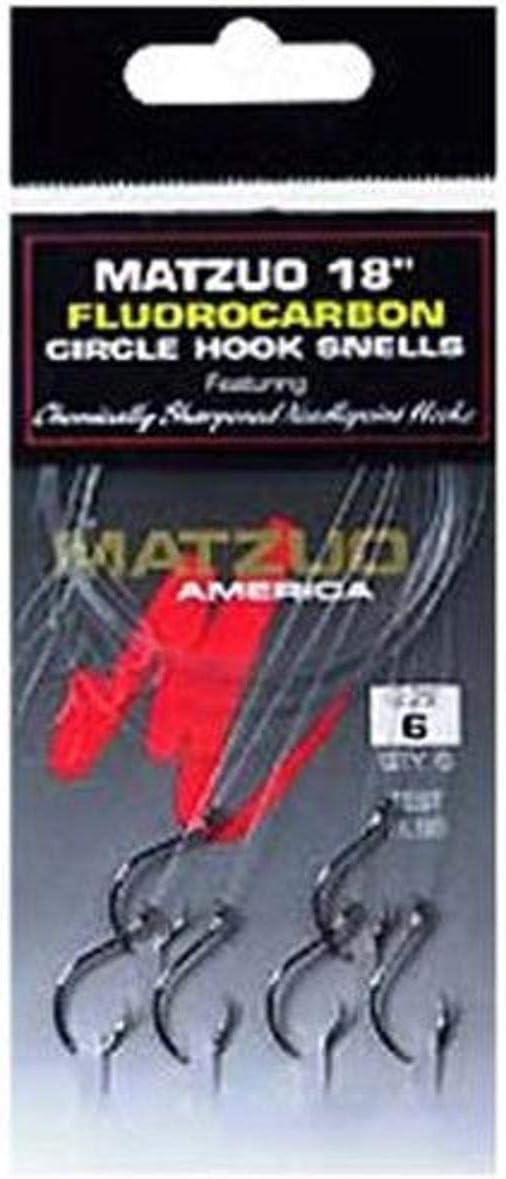 Matzuo Fluorocarbon Circle Hook Snell (Black Chrome