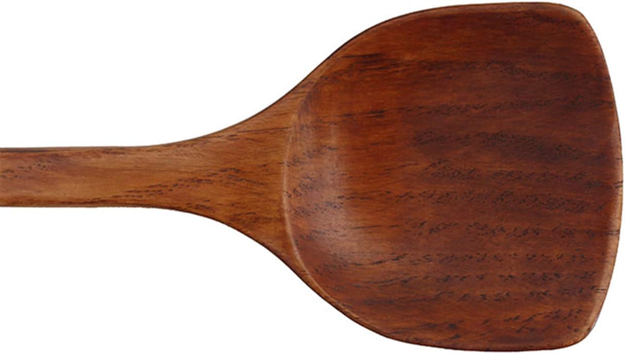 Wooden Spatula, 2Pcs Long Handle Flat Non-Stick Kitchen Cookware for Mixing and Cooking, 15.35” - Image 5