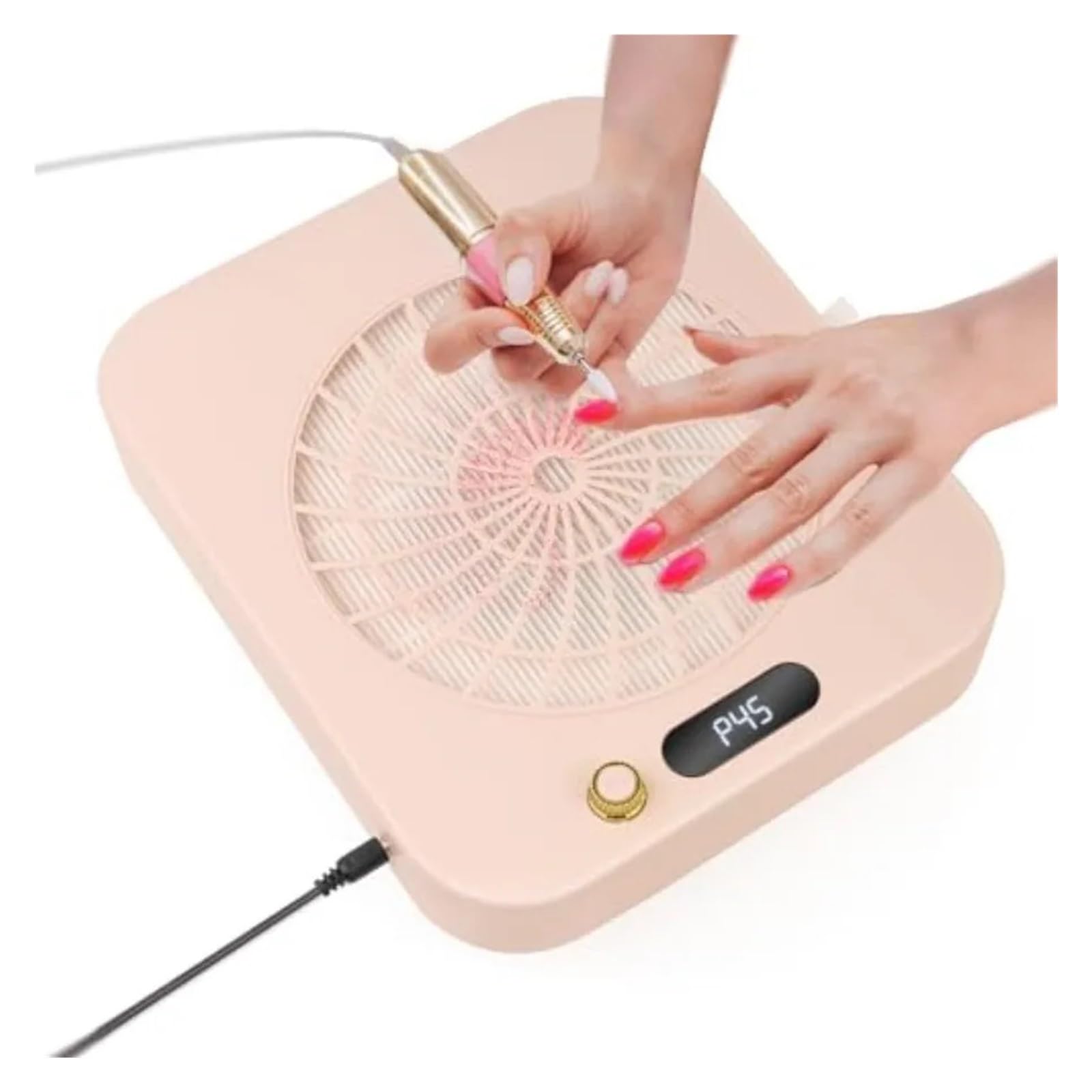 Aspirateur à poussière pour ongles avec 2 filtres pour le ponçage de l'acrylique et du gel