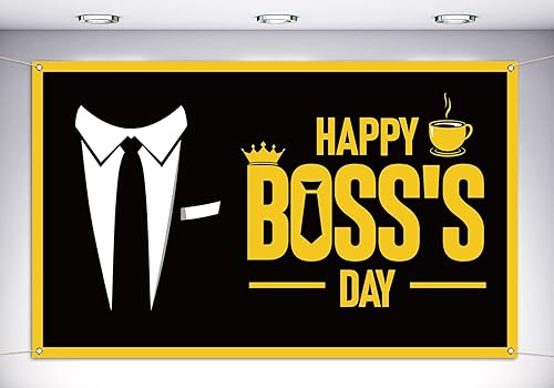 Nepnuser Telón de fondo de cabina de fotos del día de feliz jefe, decoración de pared