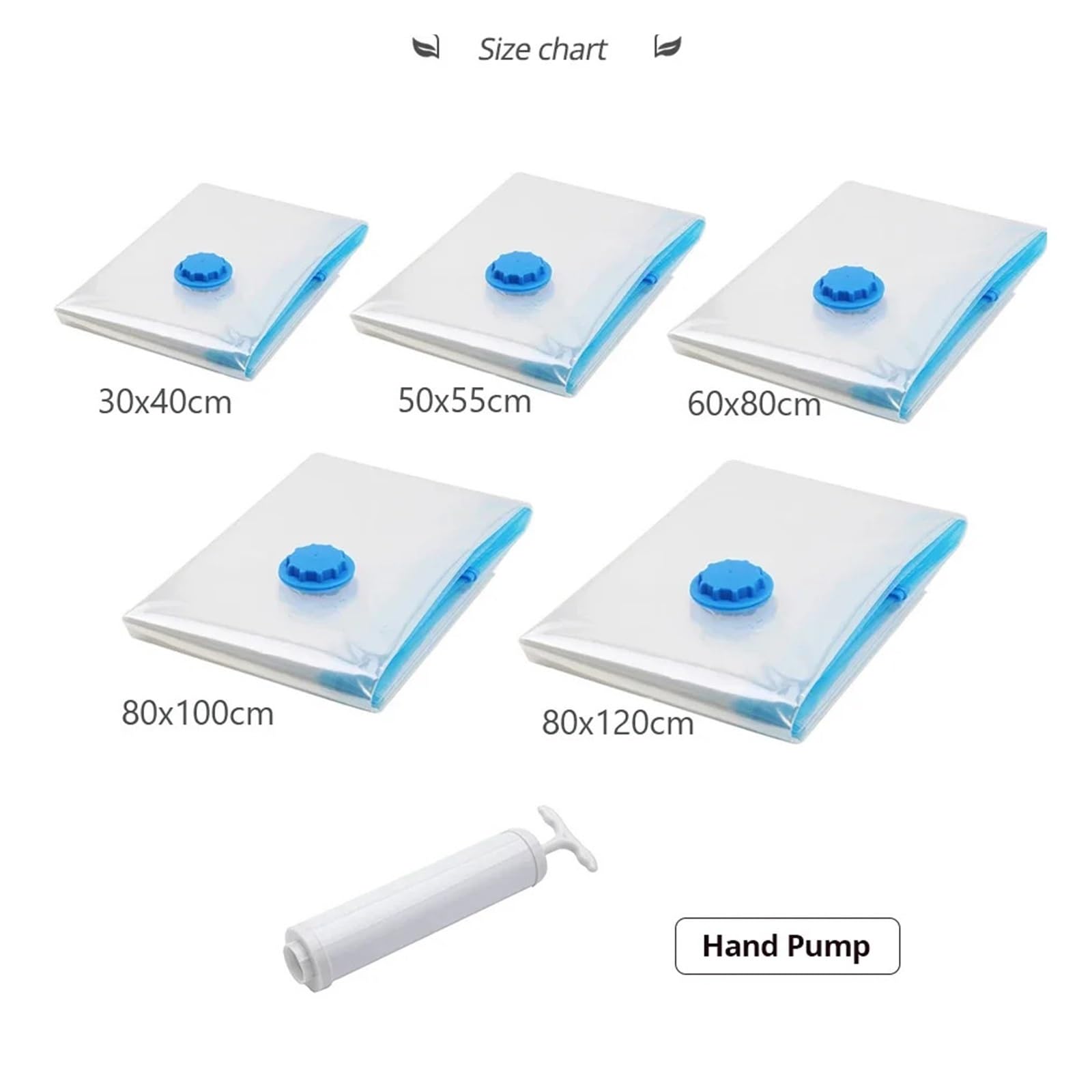 Bolsas al vacío Bolsas de almacenamiento de compresión al vacío con bomba manual, bolsas de sellado reutilizables for ropa de cama, más del 80% de espacio de almacenamiento(5XBags without pump,60x80)