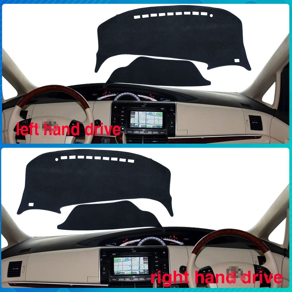 Per Per Previa 50 2006 ~ 2019 XR50 Per Estima Per Tarago 2018 Cruscotto Dell'automobile Dash Zerbino Tappeto Di Copertura Tappetino Cruscotto Anti Scivolamento ( Colore : Black Side , Dimensione : Fla