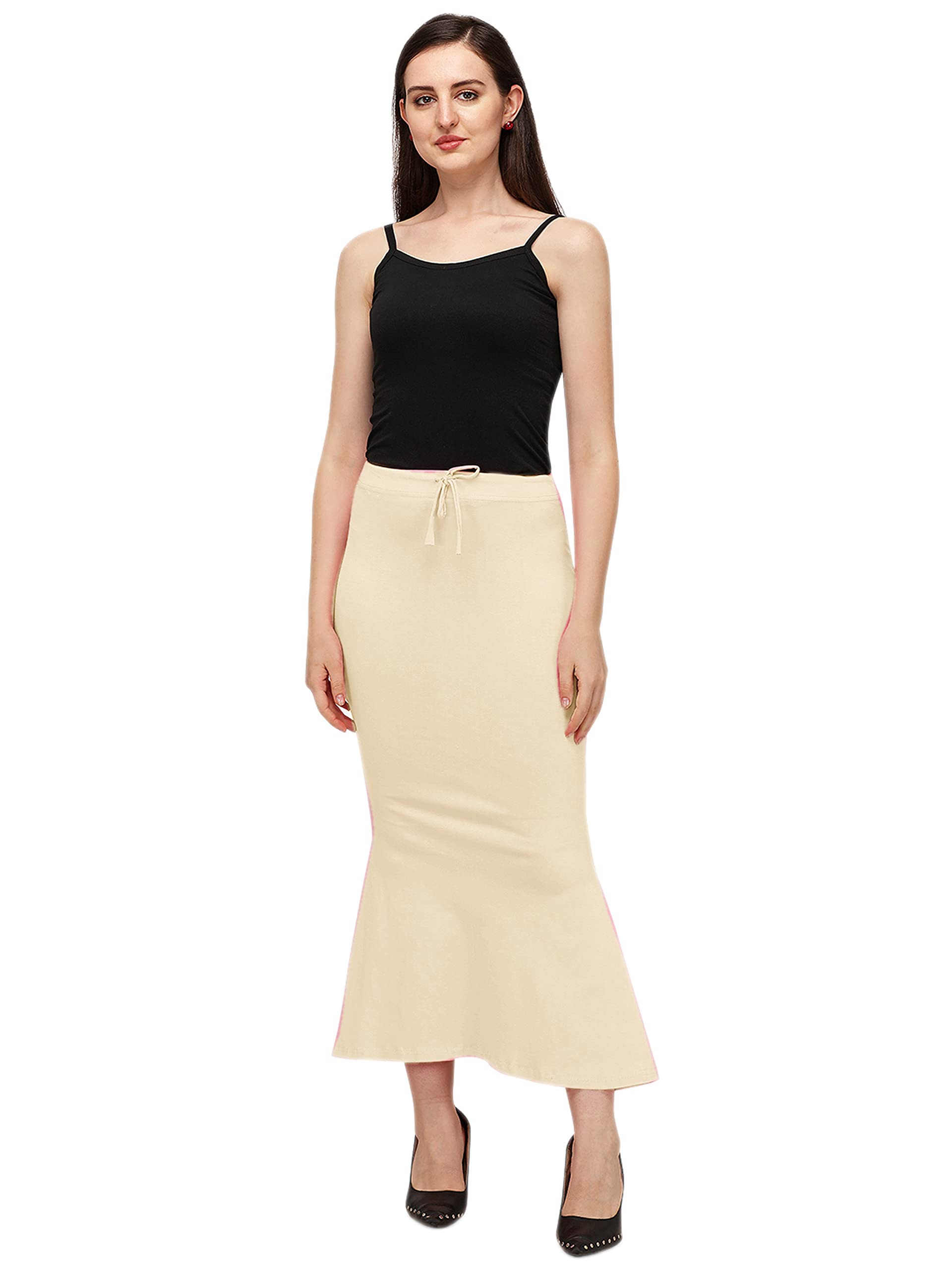 Shiv Textiles Lycra Cotton Blend Fishcut Flare Shapewear For Women Beige Xl