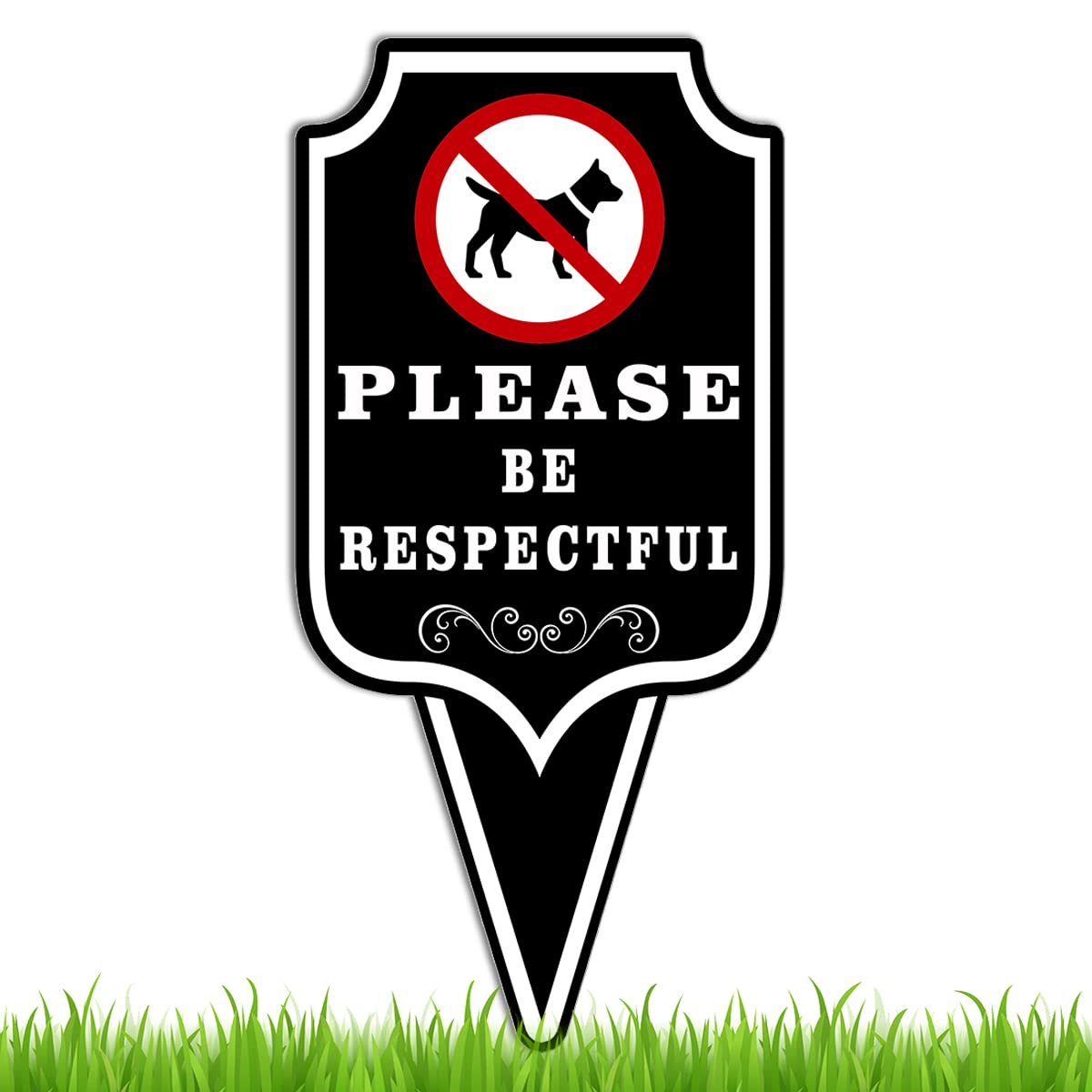 Buy Please Be Respectful Dog Sign Stay off Grass Sign DOUBLE SIDED